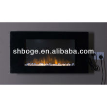 Glass wall mounted led electric indoor fireplace with fake flame lighting